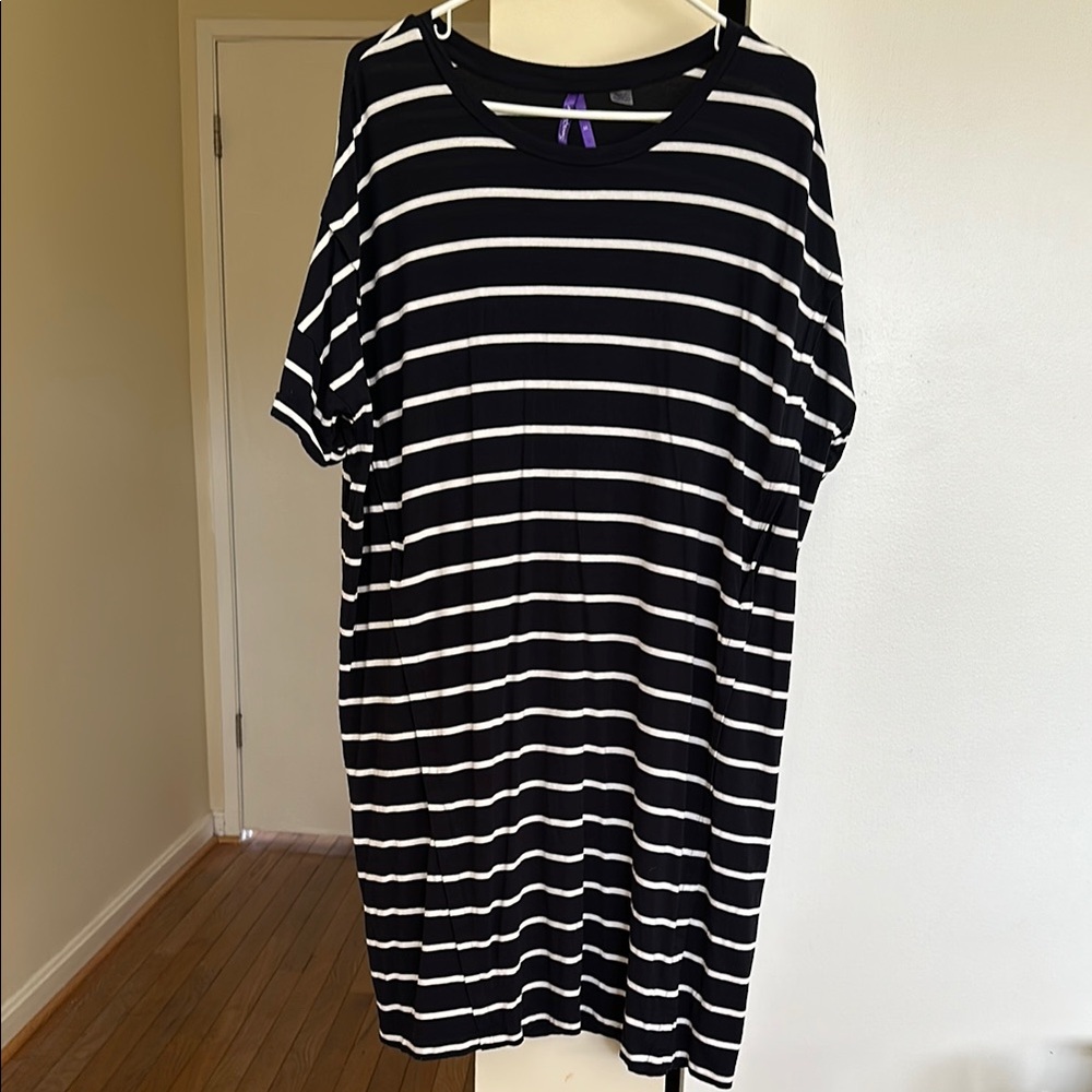 Black and White Striped Dress